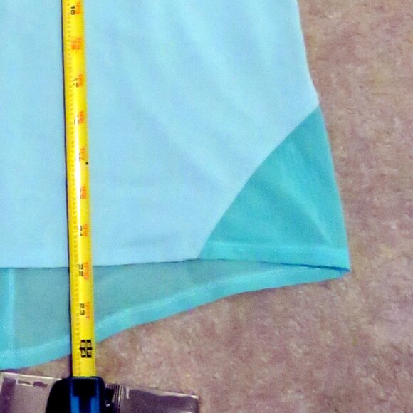 Lucky in Love Blue Racerback Tennis Golf Activewear Top w/Mesh Back Slit XS 0-2 - Picture 12 of 16